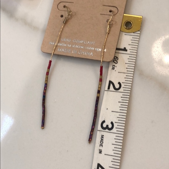 New multi colored beaded earrings - Picture 3 of 3